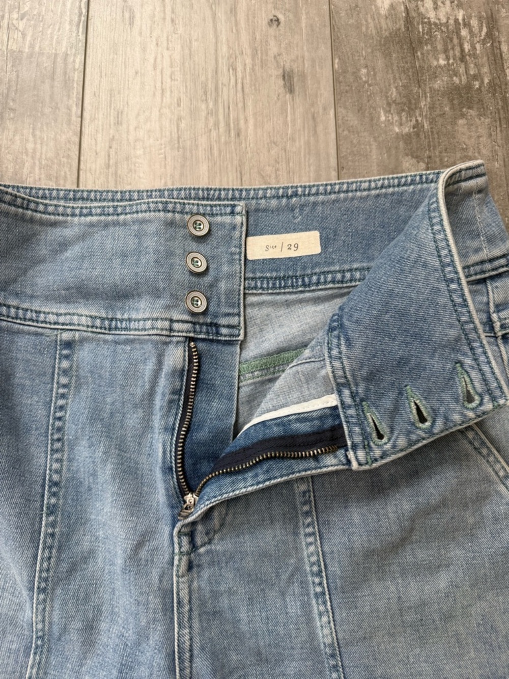 Pilcro & The Letterpress Anthropologie Jeans 29 High Rise Utility Crop Denim - Picture 7 of 15